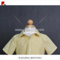 Fashion summer yellow cotton check fabric boy shirts